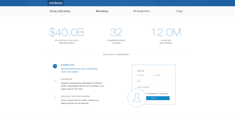 Coinbase 100000 nieuwe gebruikers op 1 dag