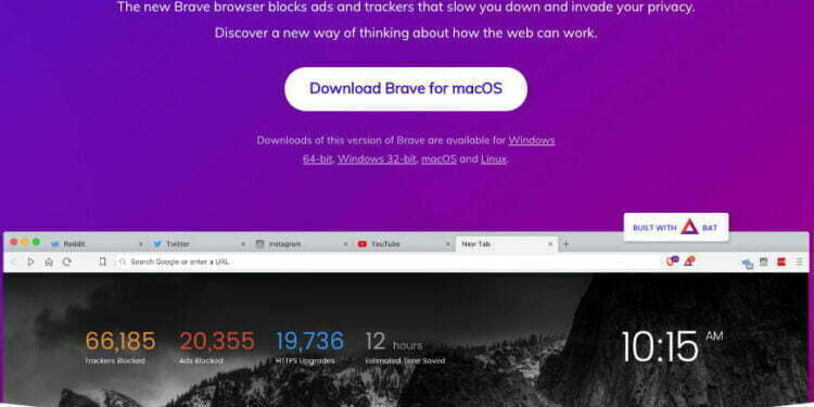 Brave Browser beloningen gestart
